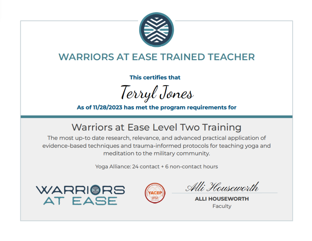 Warrior at Ease Level Two